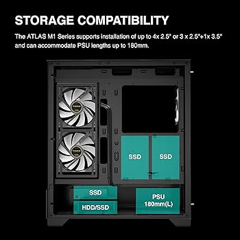 GAMDIAS ATLAS M1 ミドルタワーPCケース ATLAS M1 Mid-Tower Case | GAMDIAS