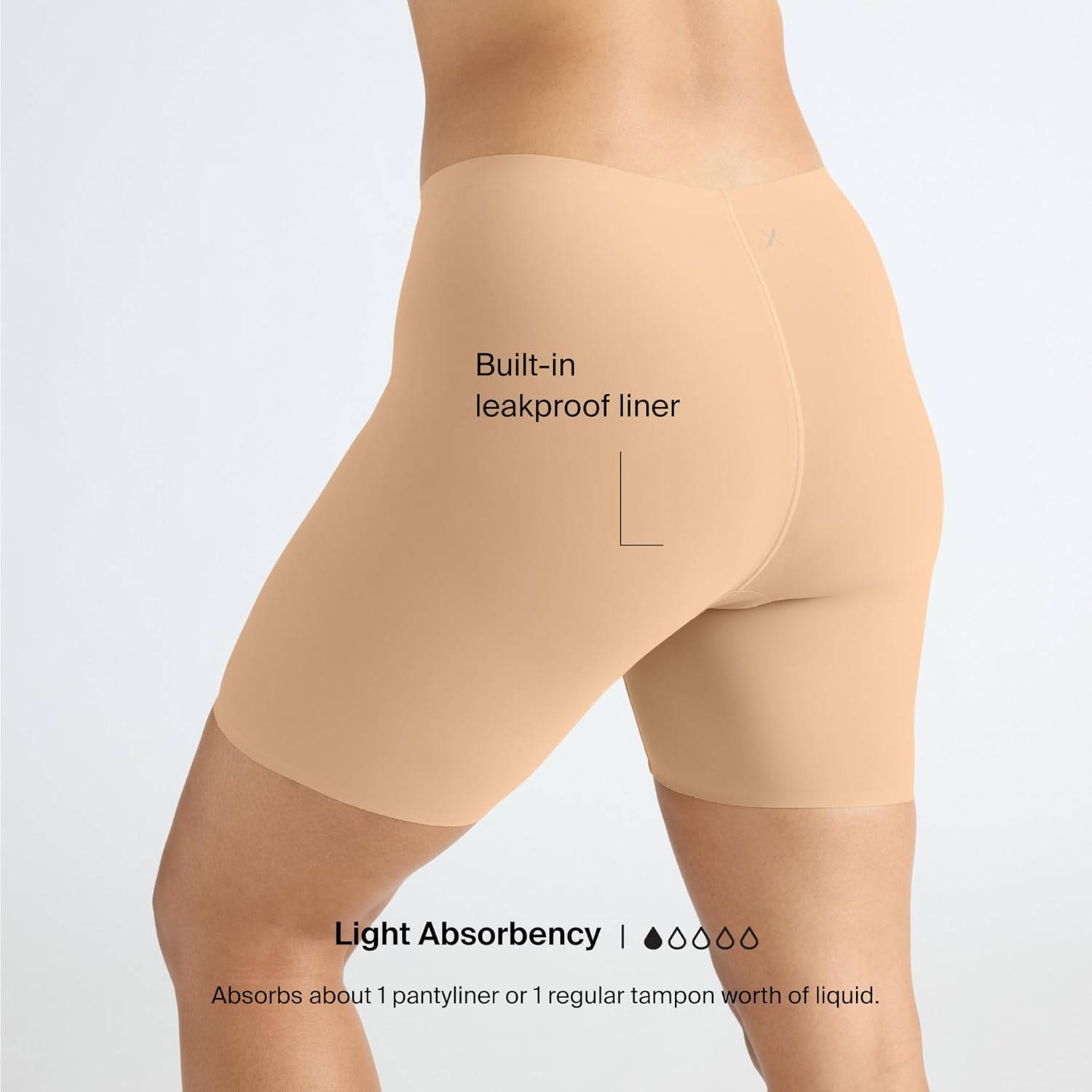 KNIX 漏れ防止太ももセーバー下着下着、暖かい砂、XS, ベージュ, X-Small