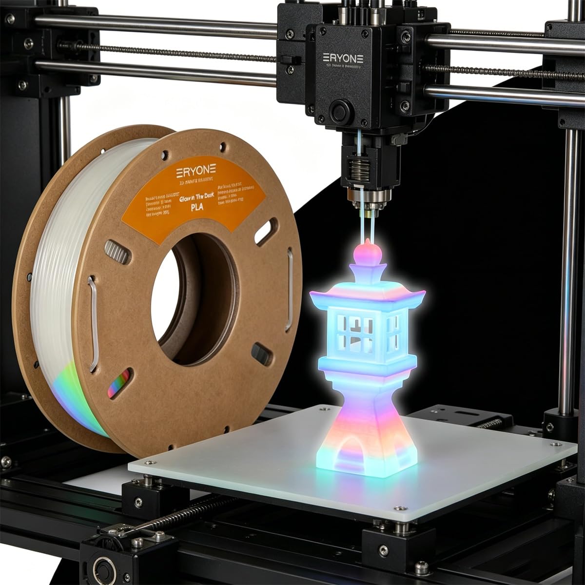 Filamento PLA Night Glow de precisión dimensional +/-0.03 mm en carrete de 200 g 8