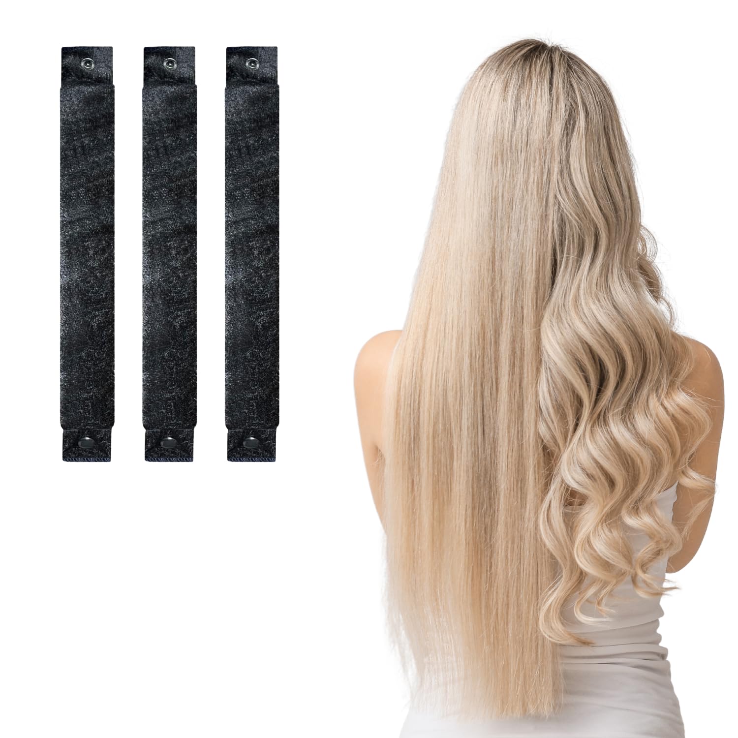 SALVIA DIONE Heatless Curling Rod Kafa Bandı Isısız Saç Kıvırma Seti Yüksek Esneklik Isısız Bukleler Isı Dalgası Saç Kıvırcıkları Bukleler Kurdele Saç Pençe Klipsli Şekillendirici Araçlar 3'lü Bigudi Set