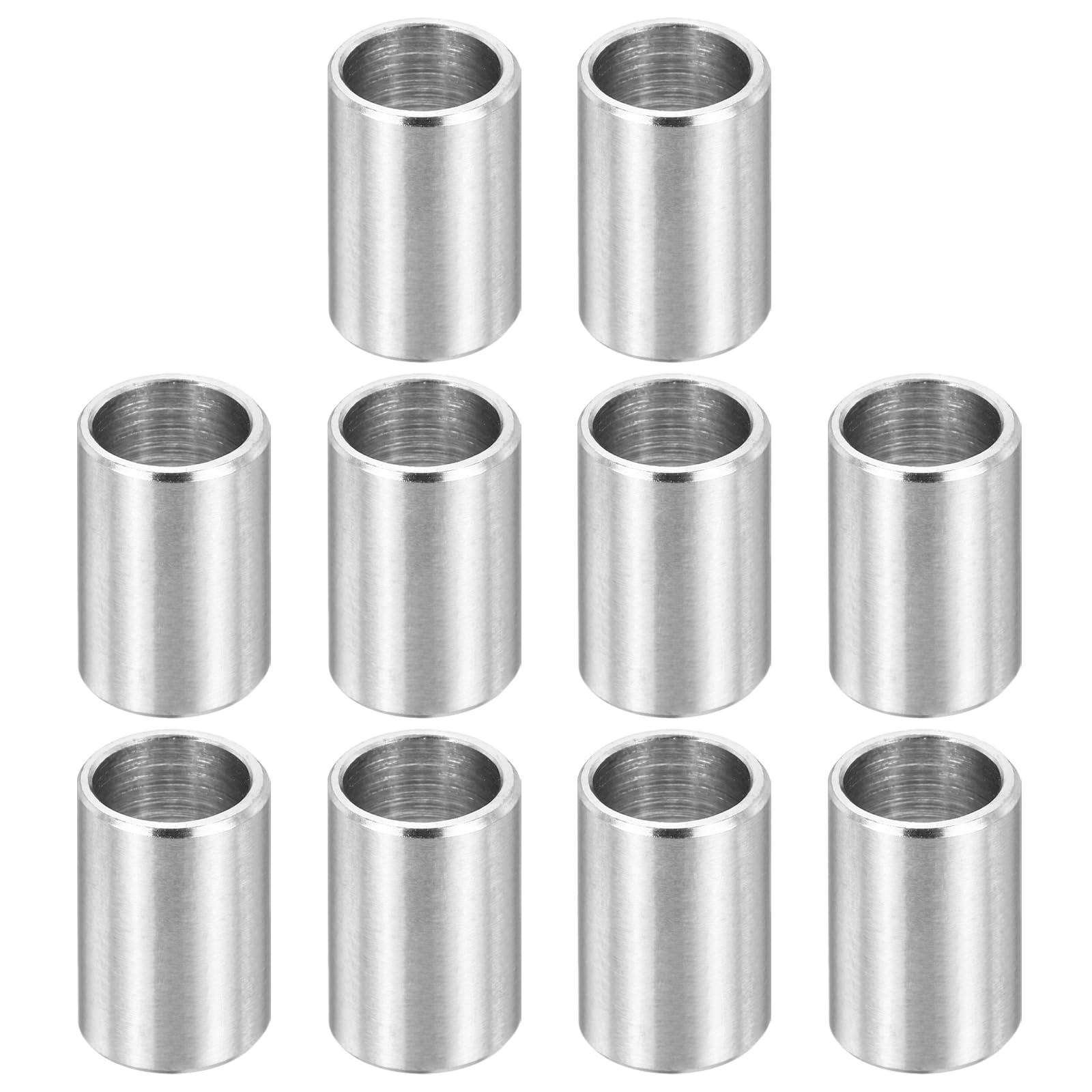 PATIKIL M8 Stainless Steel Spacers, 12Pcs Metal Spacer 8mm ID x 10mm OD x 15mm L Screw Standoff for 5/16" or M8 Screw