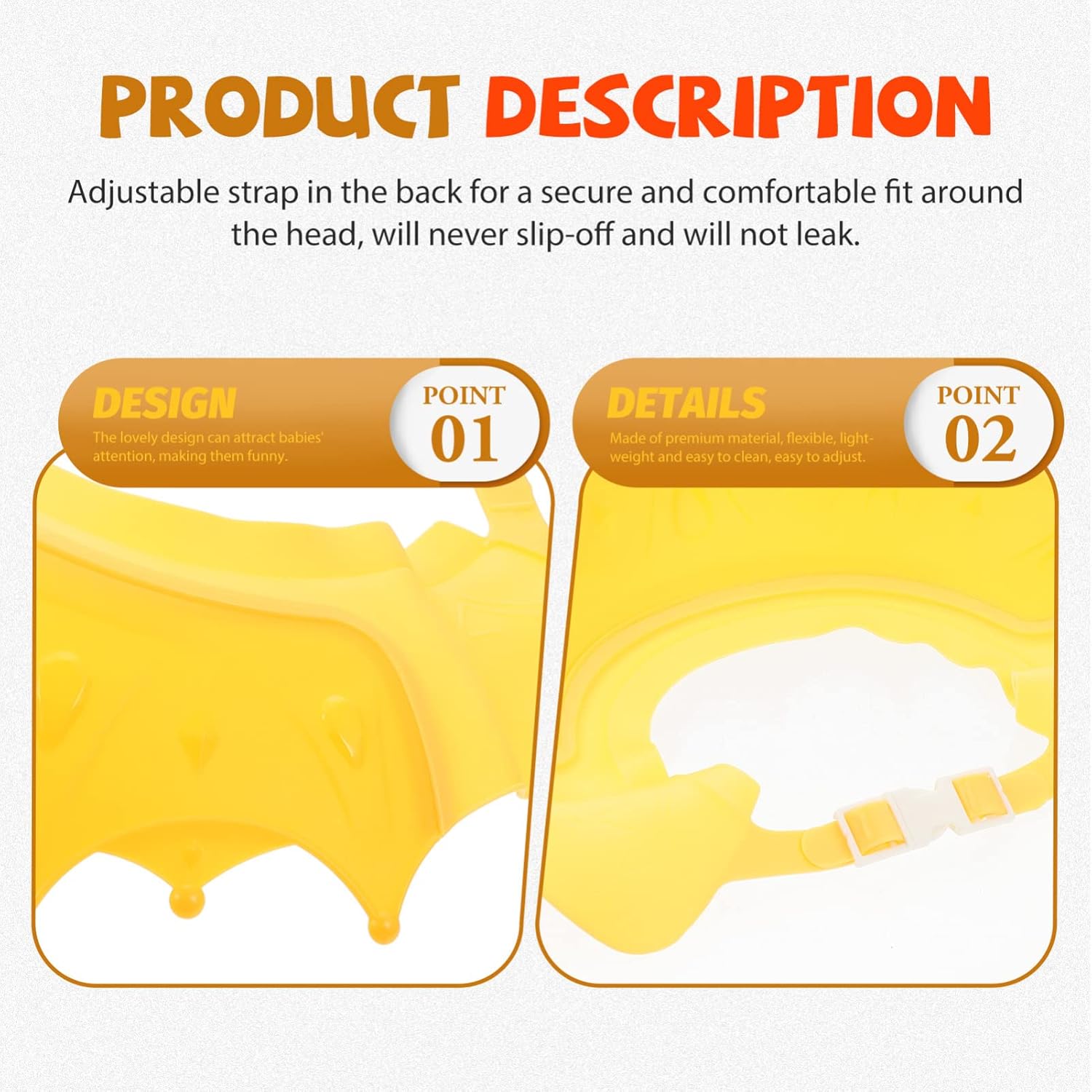 Boy Girl Hair Wash Hat Adjustable Shower Cap for Boy Girl Portable Bathing Cap with Cute Design Practical Shampooing and Toddlers