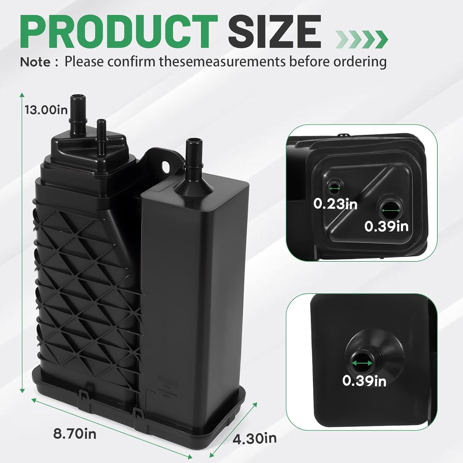 Fuel Vapor Canister Compatible with 2017-2020 Cadillac Escalade ESV | Chevrolet Suburban | GMC Yukon XL 5.3L 6.2L Evap Emission Charcoal Canister, Replace 84106549 CP3666 CP1830