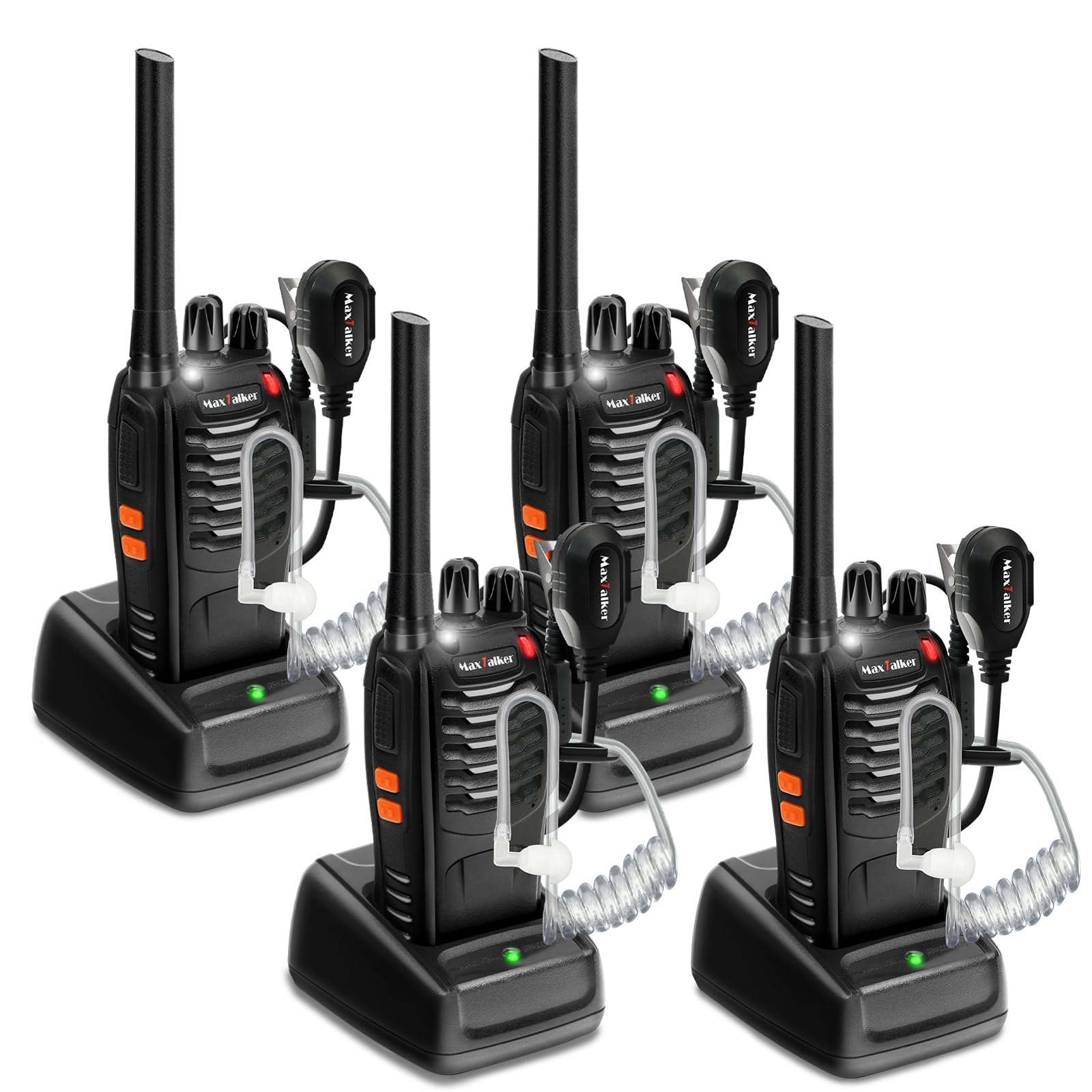 T88E Funkgeräte Walkie Talkie Aufladbar 16 Kanäle, 4-teiliges Set