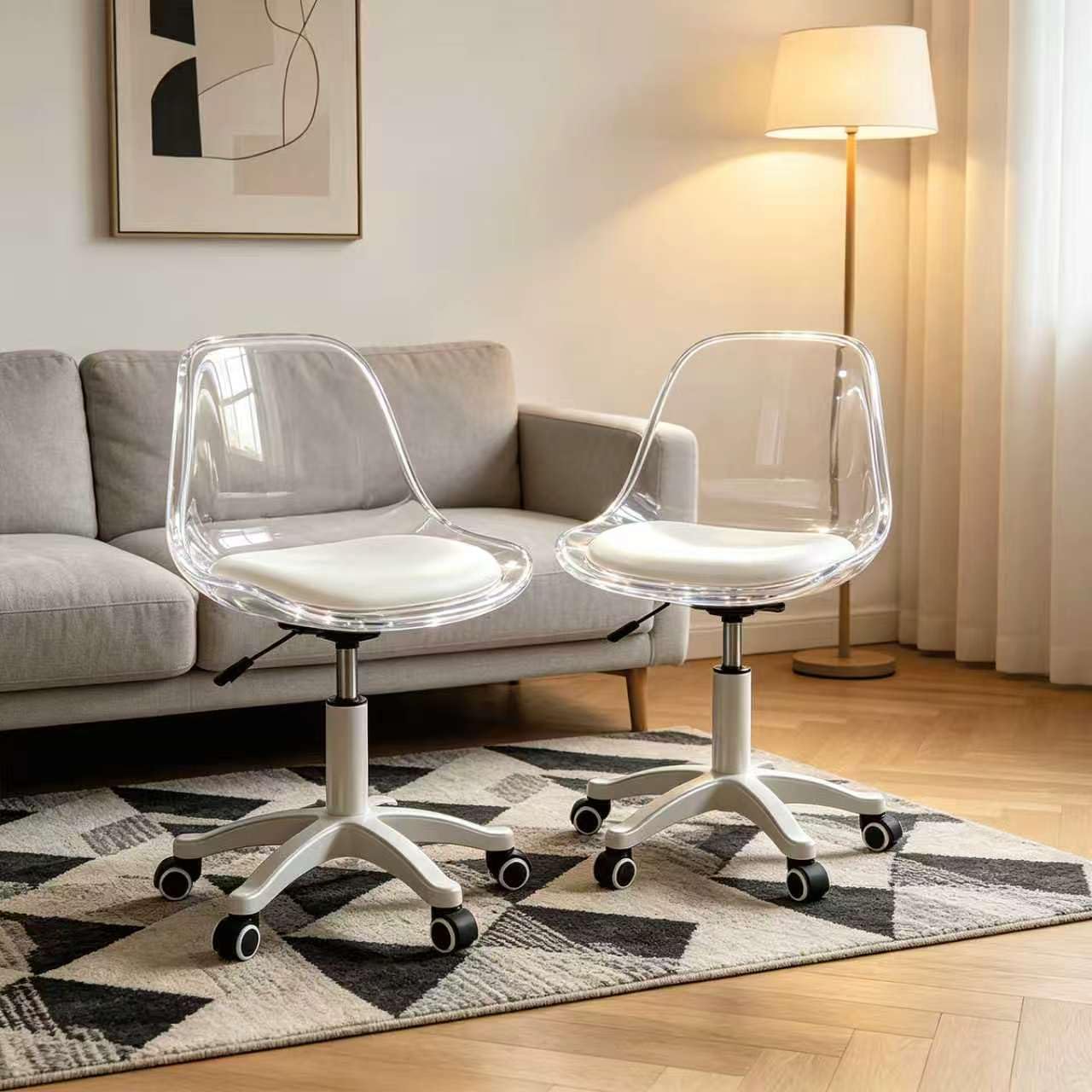 HDHNBA Home Office Desk Chair,Vanity Chair with Soft Padded Cushion Desk Chair Height Adjustable Chairs for Home Office
