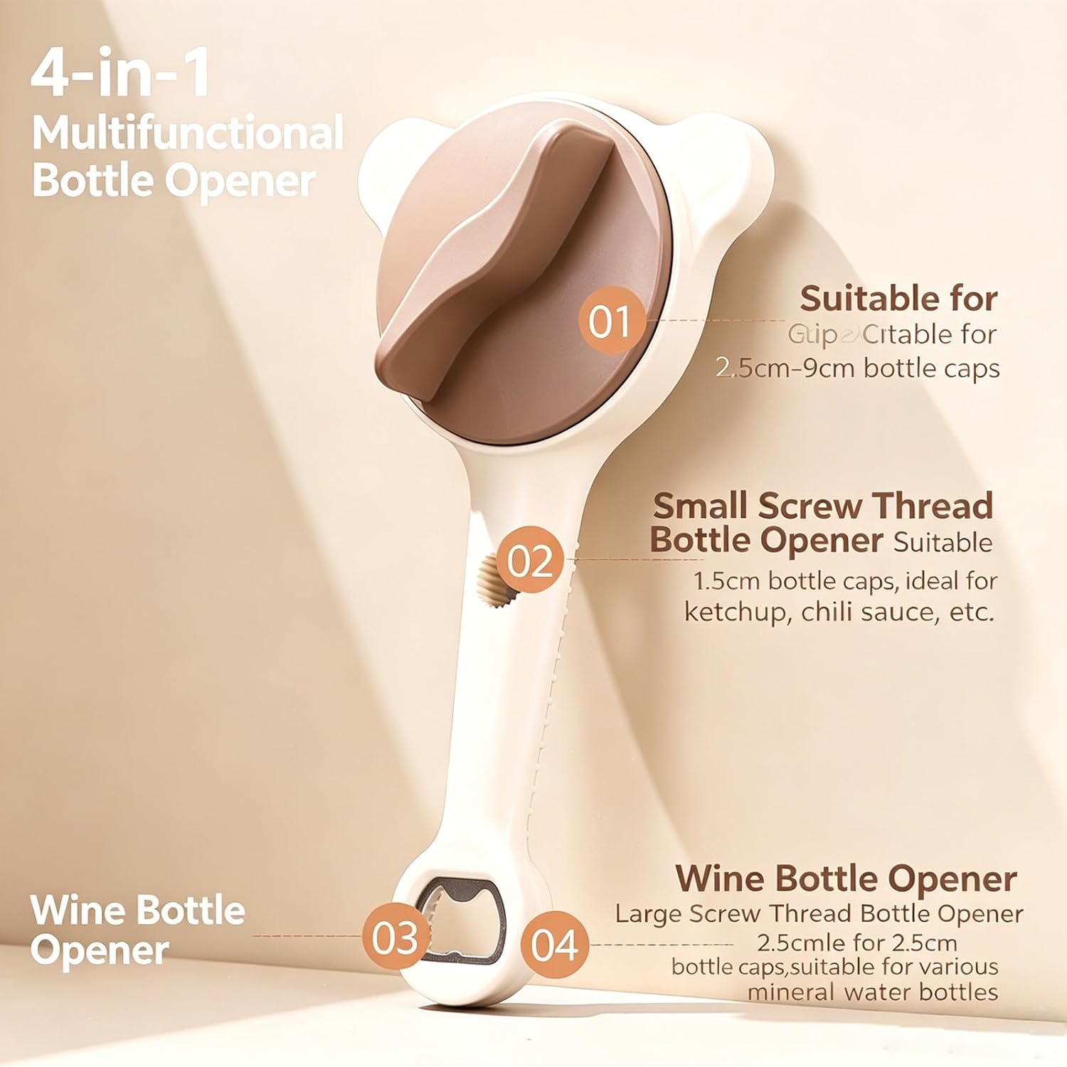 can opener, a practical kitchen tool | used to open bottle caps, easy to use and effortless, loved by the elderly, easily opens all kinds of jars and bottles