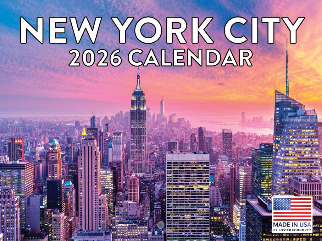 New York City Calendar 2026 NYC Monthly Wall Calender 12 Month | American Made In The USA — image 1