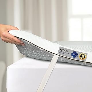 Brightr® Matratzentopper 150x200cm H3/H4 – 2-in-1 Wende Topper, wählen Sie Ihre Härtegrad – Linderung bei Rücken-, Hüft- und Schulterschmerzen – WaveComfort™- und FortiCell™-Technologie