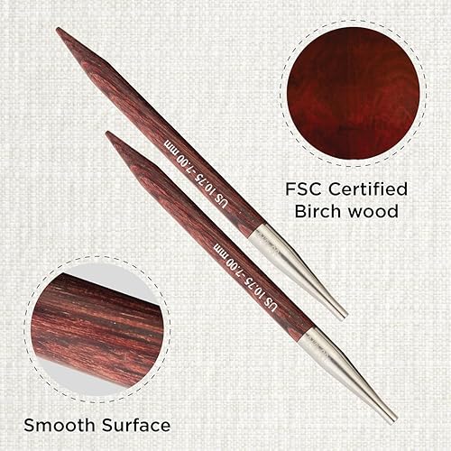 Miniatura 8 de KnitPro Dreamz - Agujas intercambiables (normal) de 5 pulgadas (5.1 in)  Tamaño de EE. UU. 11 (0.315 in)