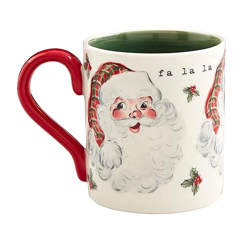 Miniatura 6 de Mud Pie Taza de Navidad vintage, reno, 15 onzas Reno,Papá Noel,Santa Face,https://www.amazon.com/dp/undefined