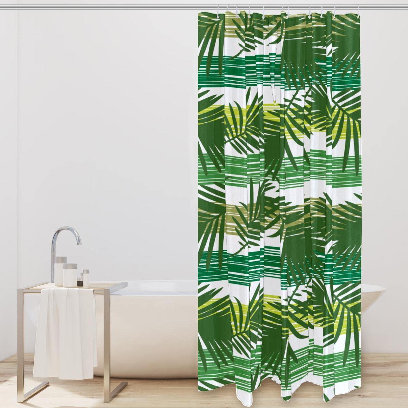 Duschvorhang Lake Green Mit Pfirsichblüten - 90x190cm Wasserdicht & Schimmelresistent