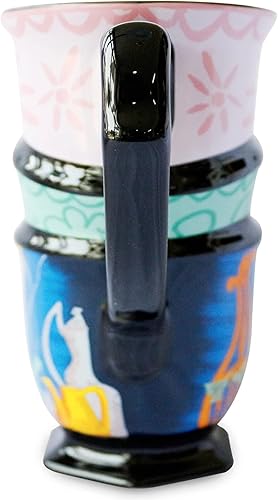 Miniatura 3 de Disney Parks Exclusive – Taza de café de cerámica – Taza de té de Alice's Tea Party Spinning Apiladas Esculpidas 3D – Edición 2021