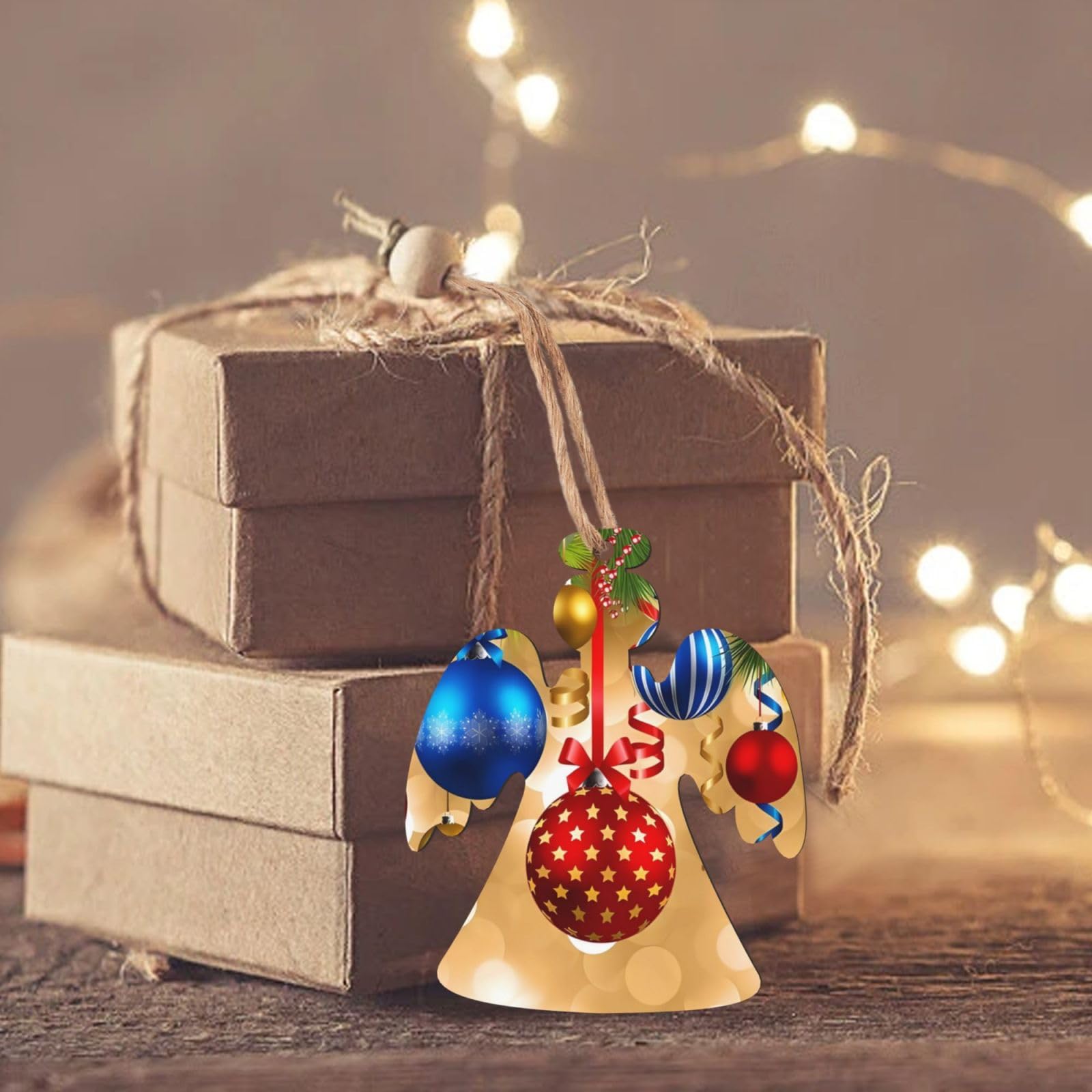 ÉTiquettes en Bois DéCor de NoëL DéCoupe en Bois Pendentif pour Arbre