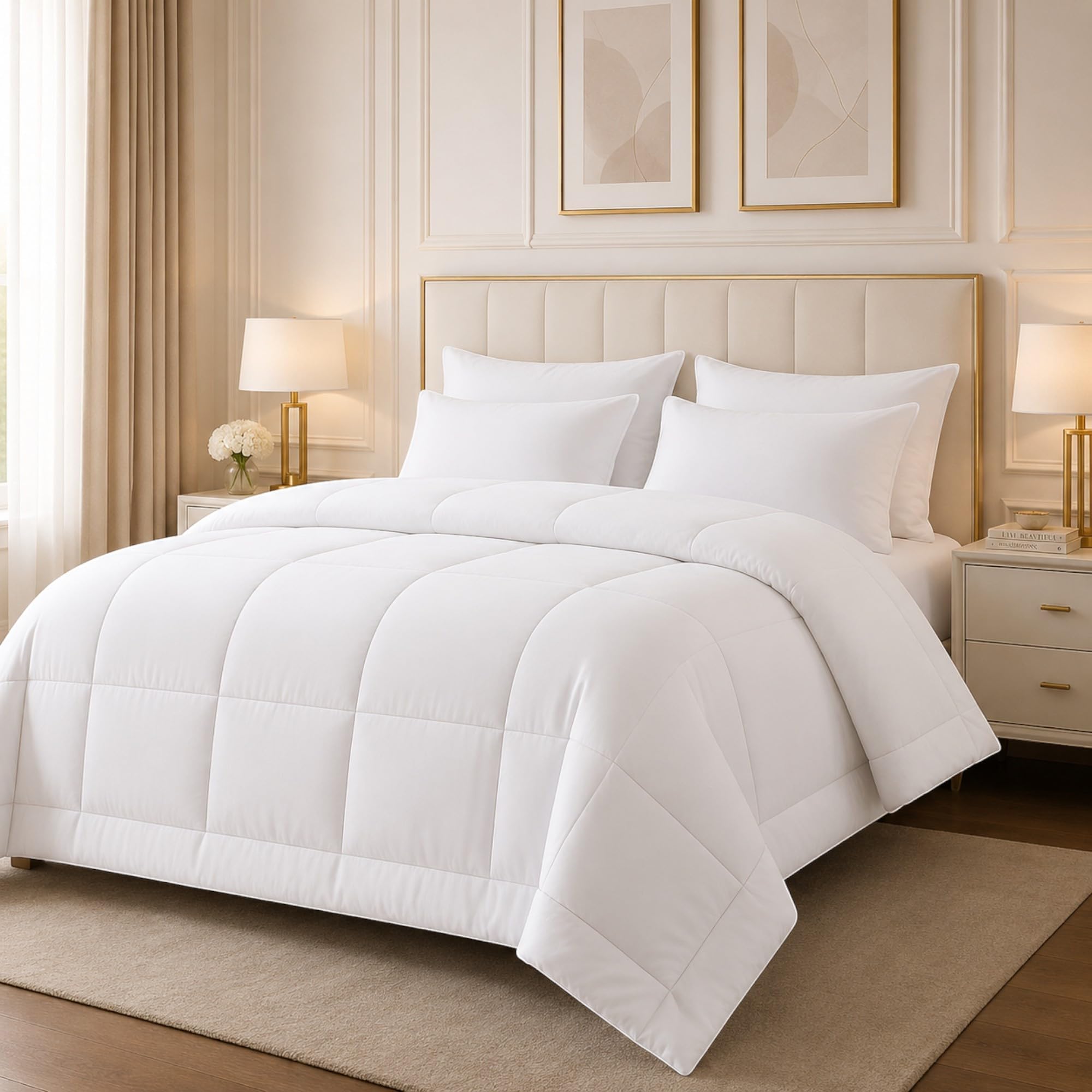 Grace King Size Duvet 10.5 Tog - Hypoallergenic Chemical Free Duvet King Size - Thick & Cosy Quilt for Summer, Autumn & Winter - King Bedding Anti Bacterial, Machine Washable