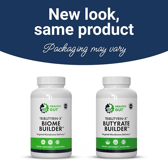 Healthy Gut Tributyrin-X | Most Bioavailable Butyrate Supplement for Gut Health & Leaky Gut Support | 99% Pure w/Zero Odor | 90 Softgels
