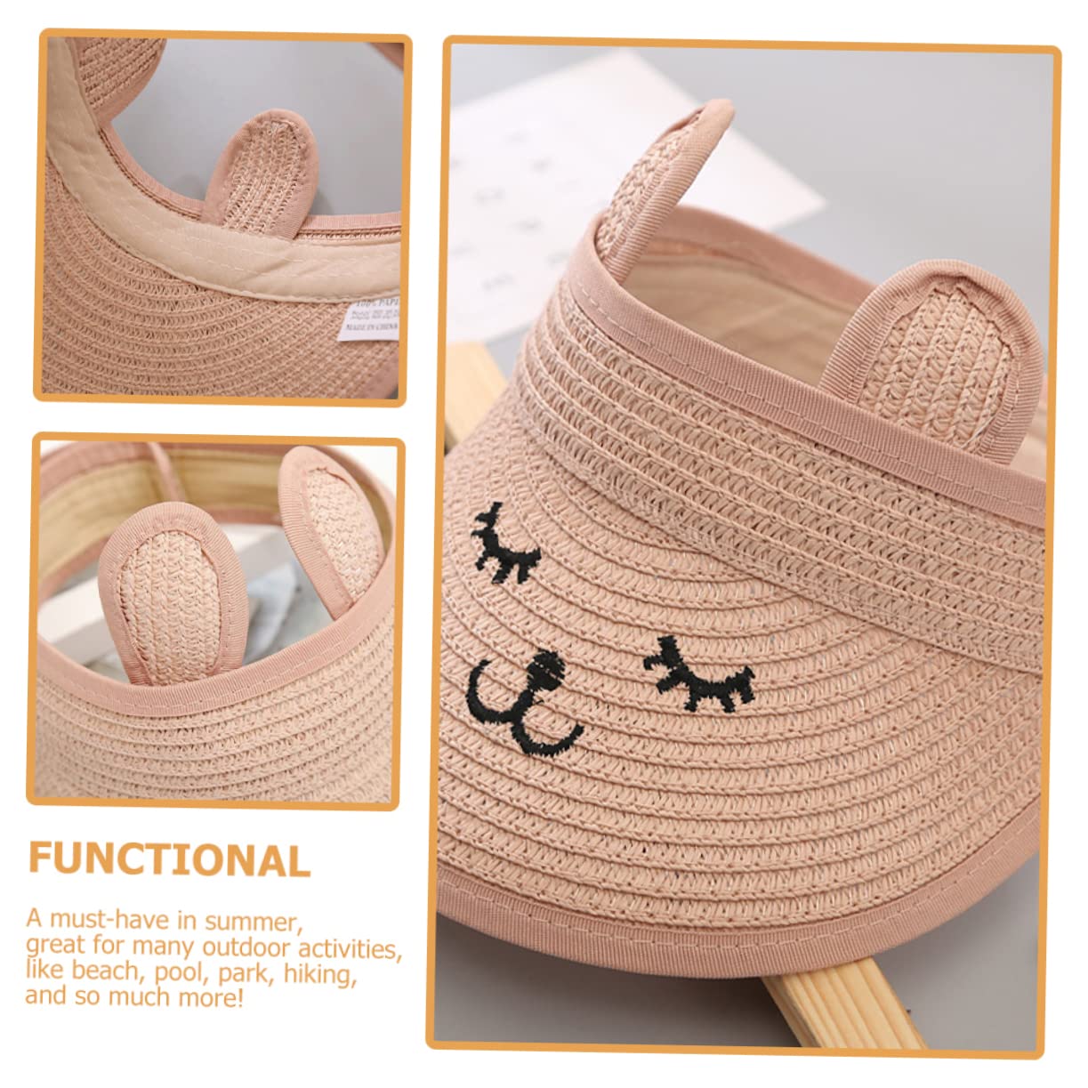 VALICLUD 4 Piezas De Sombreros De Sol Vacíos Sombreros De Playa para Mujeres para Hombres Viseras para para Pequeños para para