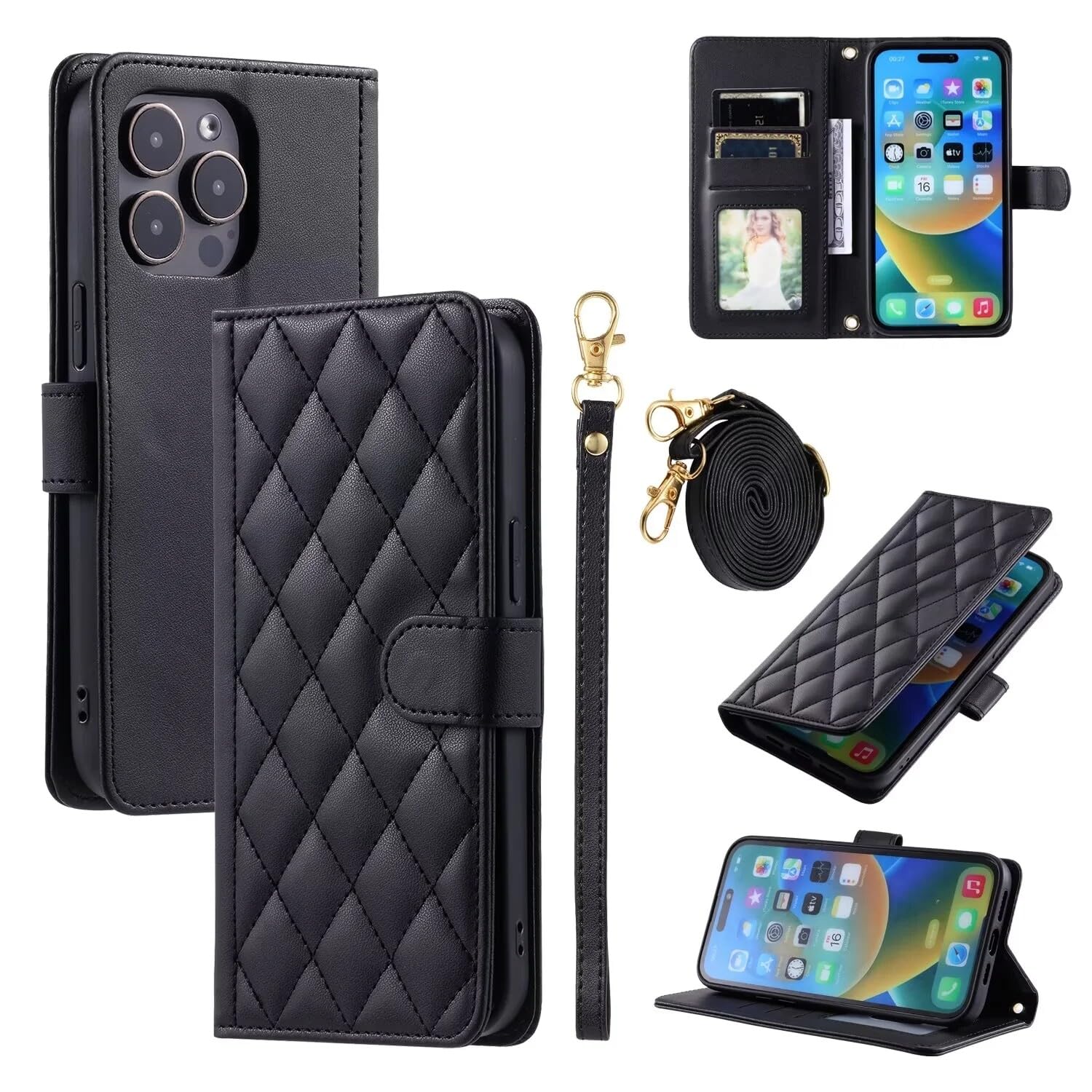 Generic Étui compatible avec Samsung Galaxy S20 Ultra (couleur : noir) Étui portefeuille à rabat magnétique en cuir de qualité supérieure