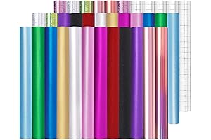 Shimmer Self-Adhesive Vinyl Starter Bundle for Crafts, 30 Self-Adhesive Sheets, 15 Unique...