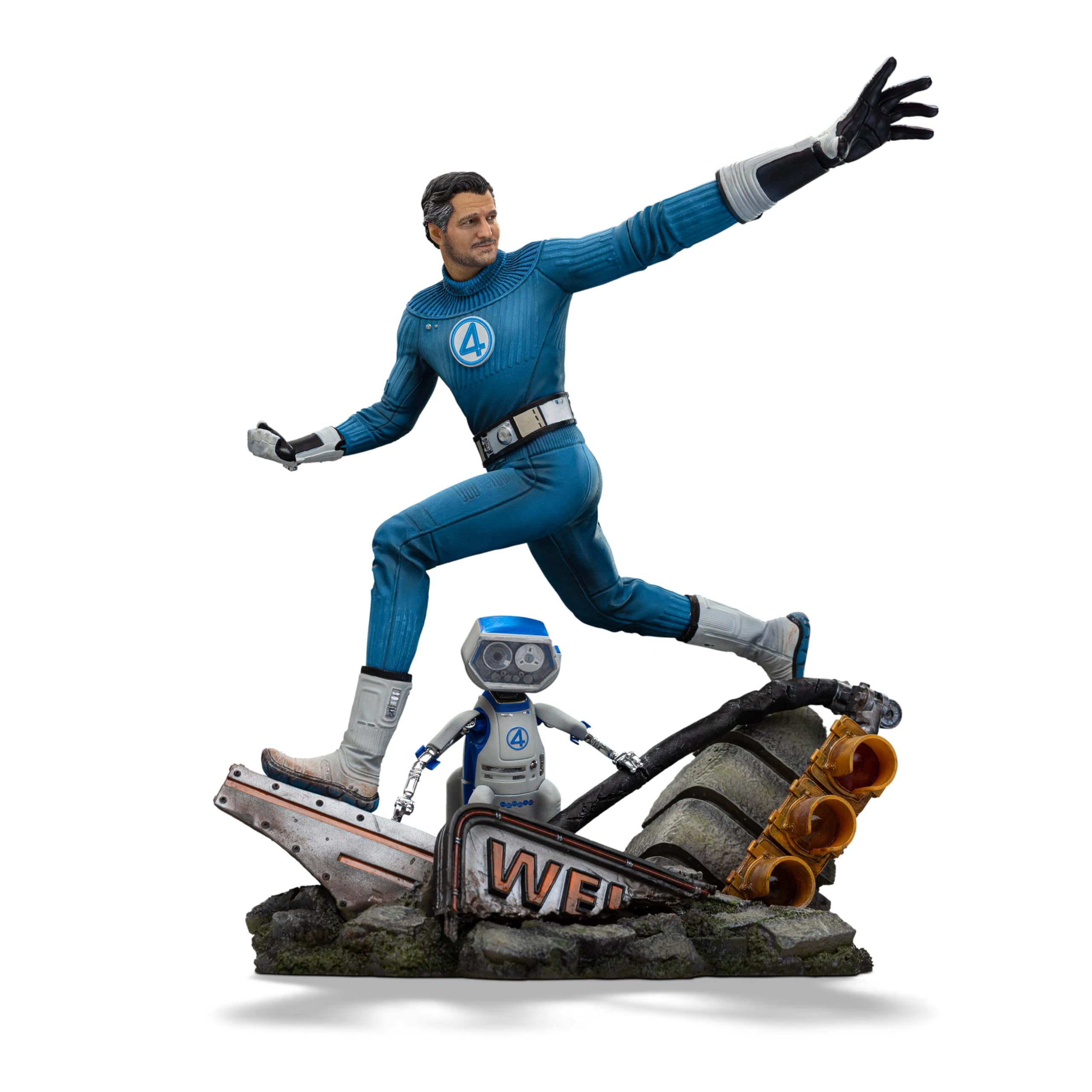 Collectible Statue Art Scale Mr. Fantastic and H.E.R.B.I.E 1/10 - Fantastic Four Polyston…