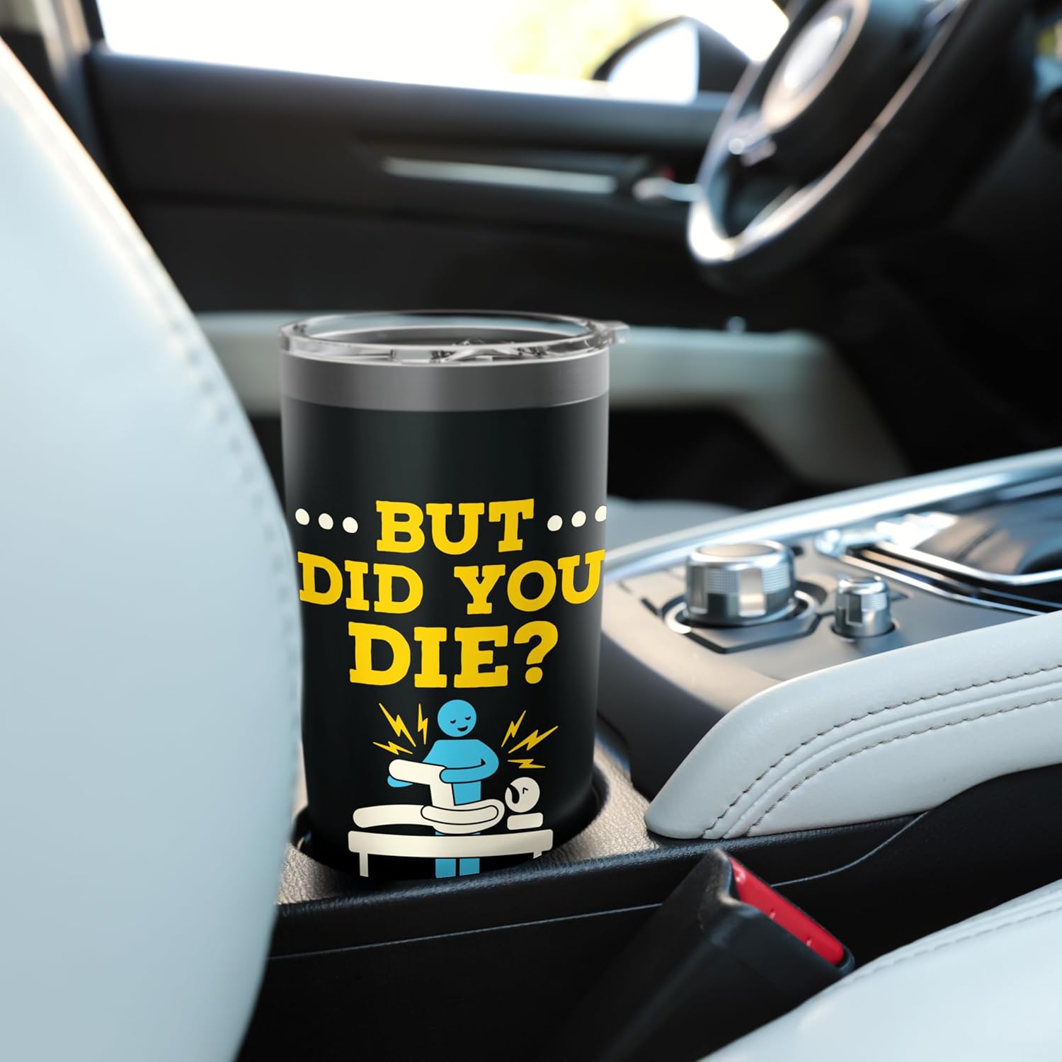 Funny Physical Therapy Therapist Humor But Did You Die Stainless Steel Insulated Tumbler - Image 6