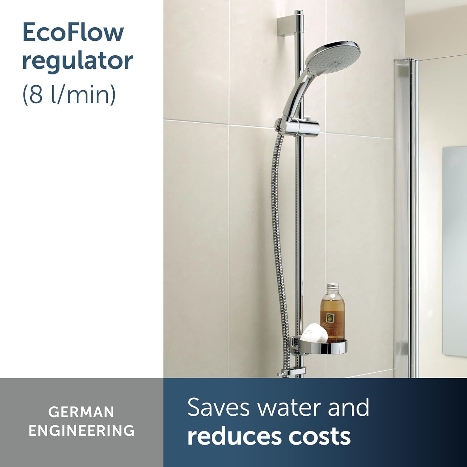 Ideal Standard Idealrain B9403AA Shower Head Chrome-Plated 3 Functions