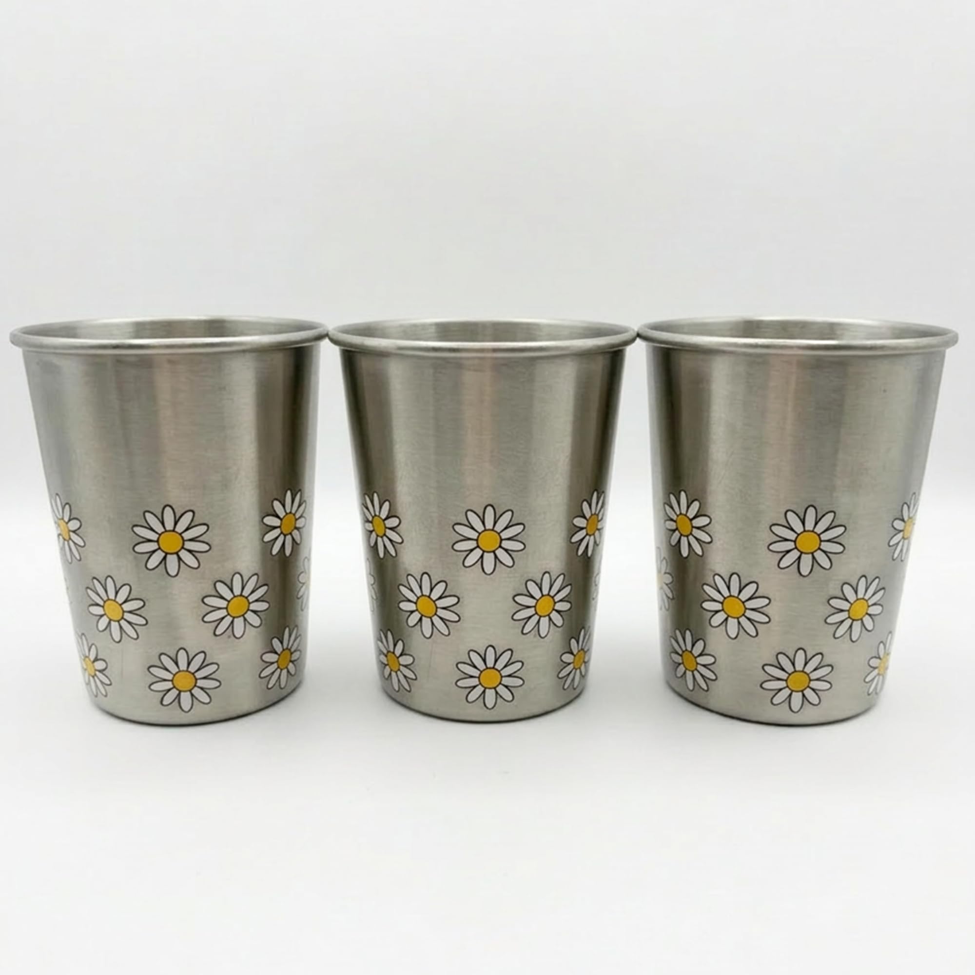 Open Cup Set of 3 Items | Stainless Steel | Plastic-Free | Kids Design | Ideal for Children, Toddlers and Babies (6 Months +) | 230ml x 3 (Car) — view 10