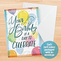 Vista 3 de Designer Pop!, Tarjeta de felicitación desplegable de cumpleaños – “Un día para celebrar” Tarjeta de decoración de cumpleaños 3D emergente