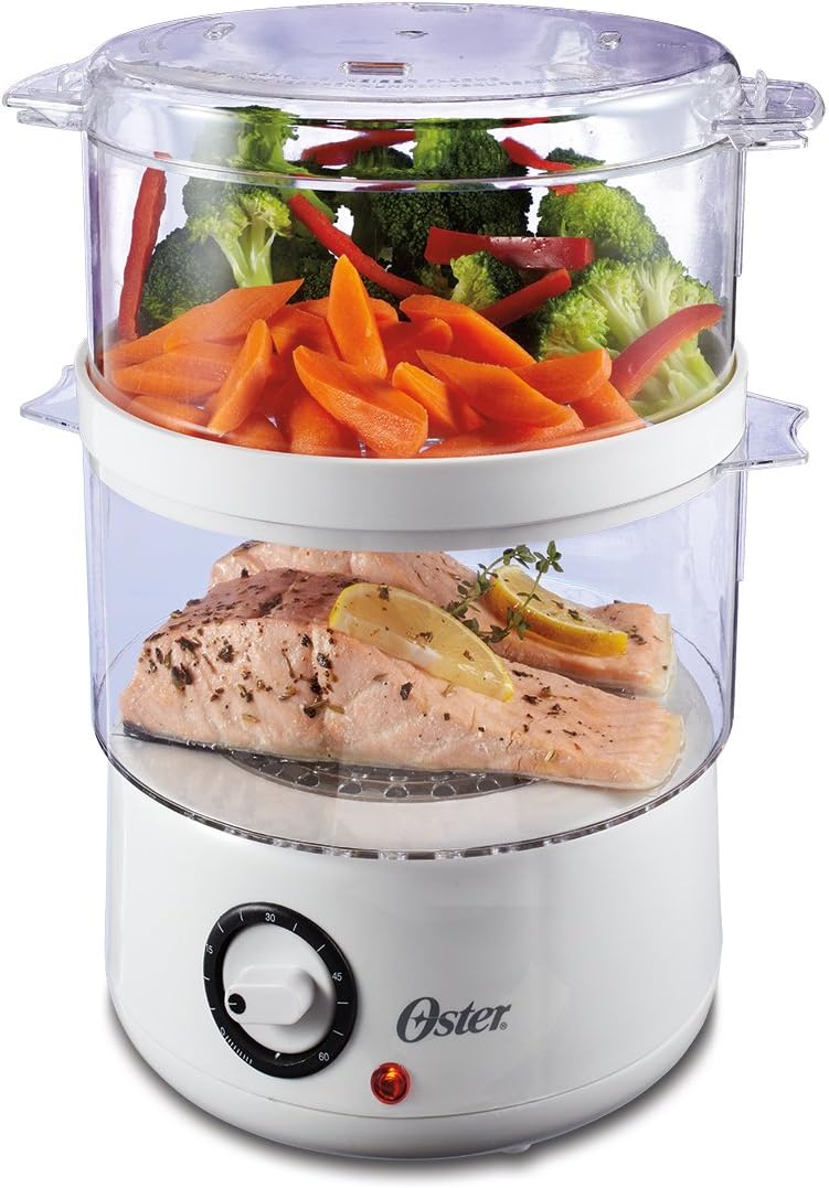 Oster CKSTSTMD5-W 5-Quart Food Steamer, White CKSTSTMD5-W
