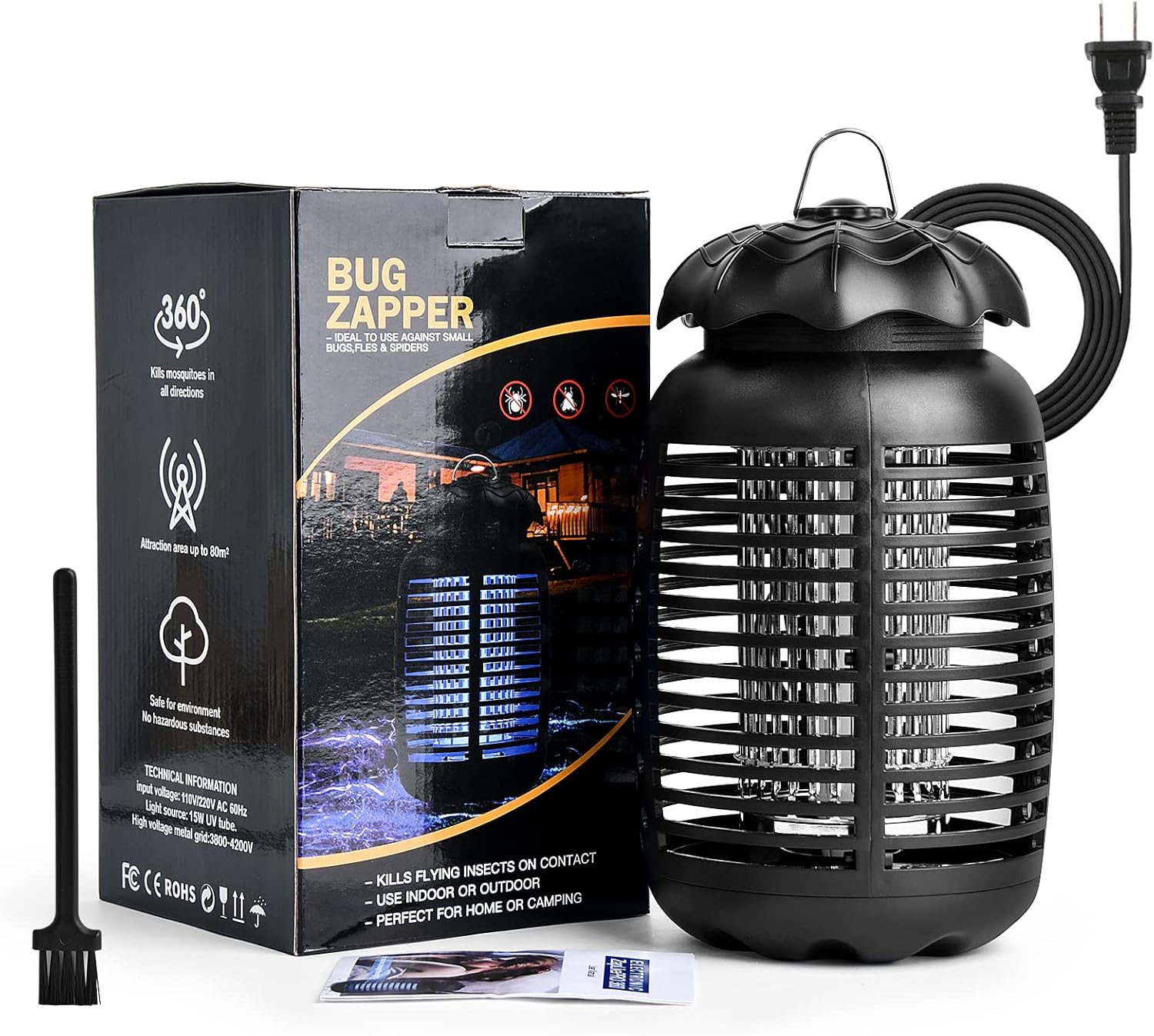 Lámpara Mata Mosquitos Eléctricos, Matar Mosquitos PlugIn Atrapa