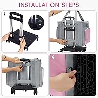 Vista 7 de Bolsa de mano con ruedas para profesores 2025 con organizador de archivos de acordeón