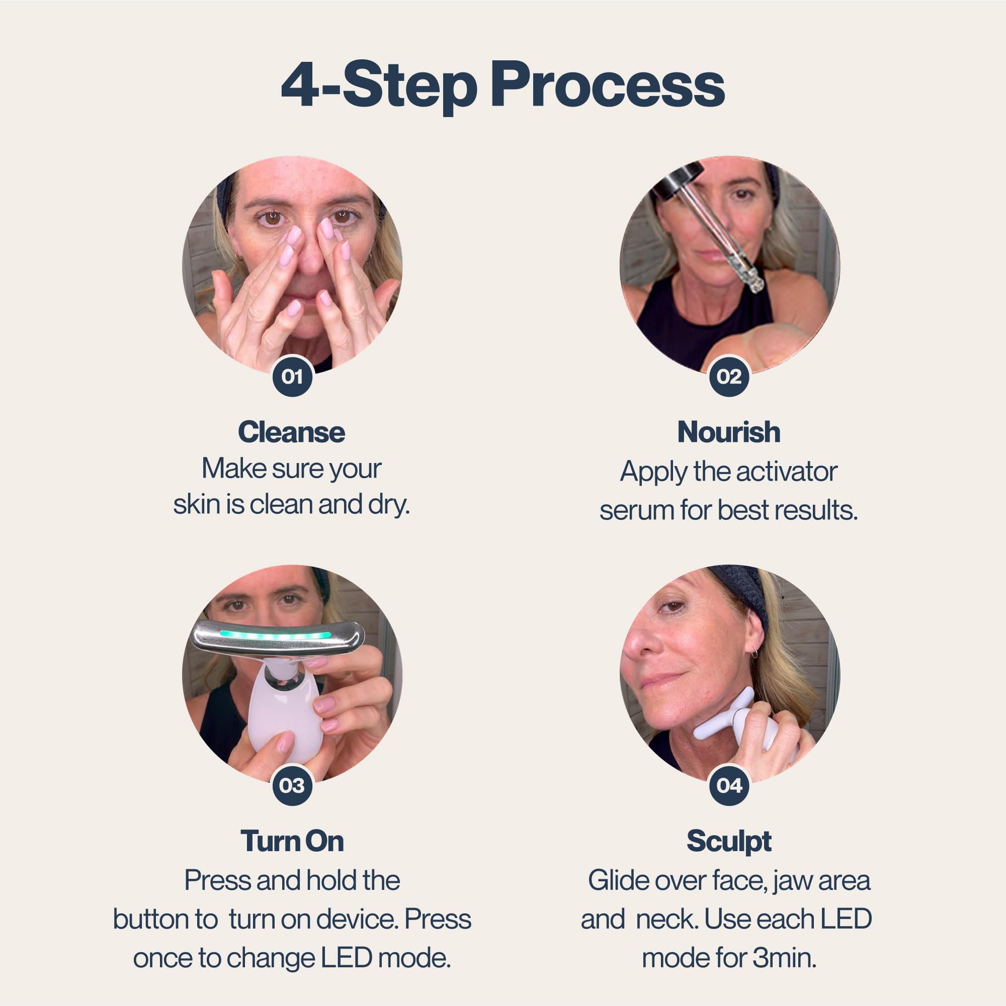 RenewaLift Face & Neck Sculpting Tool | Handheld Beauty Device with Gentle Light & Soothing Vibration | at-Home Skincare Tool for a Smoother, Refreshed, and Radiant-Looking Complexion