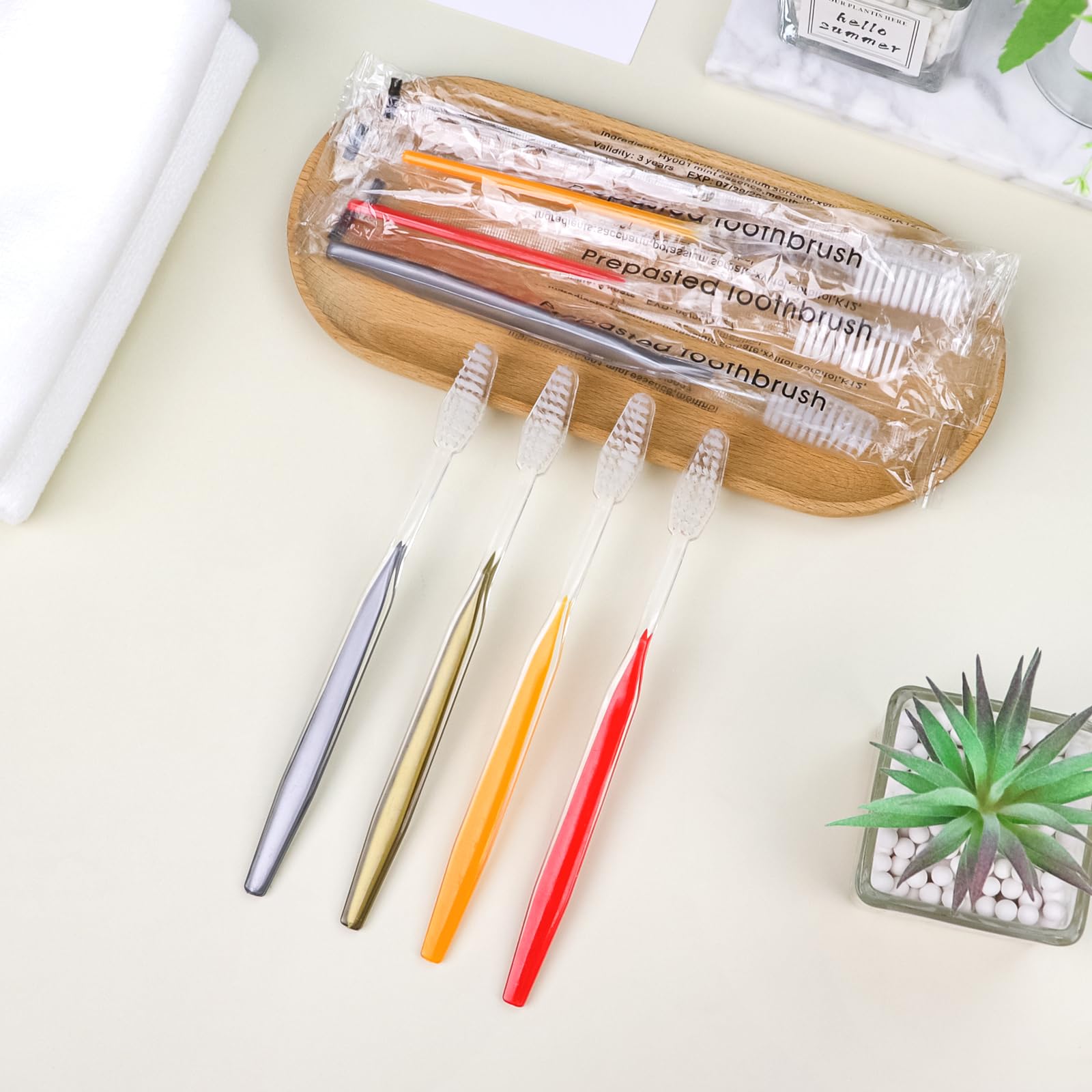 500 spazzolini da denti usa e getta preincollati, confezionati singolarmente, con setole morbide, set di spazzolini da denti da viaggio per senzatetto, regalo per hotel, campeggio, viaggi
