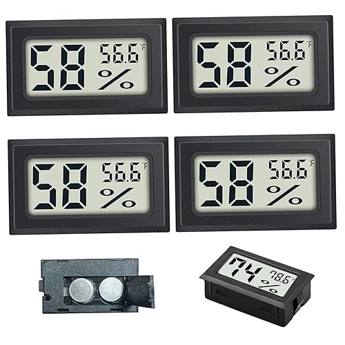 Miniatura 7 de 4Pcs Mini Hygrometer Thermometer 10-99% LCD Mini Hygrometer Digital -58-158  Small Thermometer for Incubator, Reptile, Terrarium