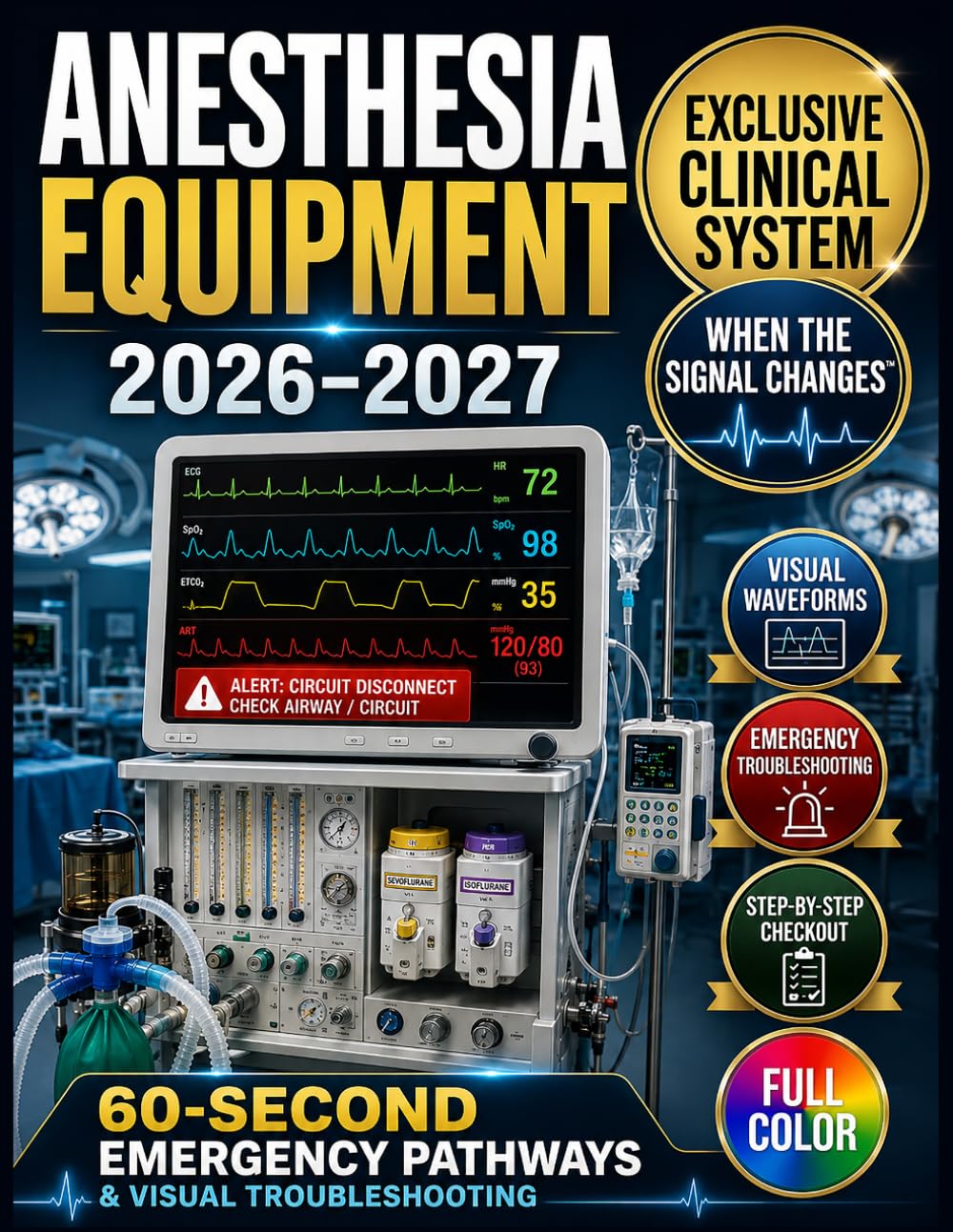 Anesthesia Equipment 2026–2027: The Complete Visual & Clinical Guide to Anesthesia Machines, Airway Devices, Monitoring, Ventilators, Safety Checks & Troubleshooting for CRNAs