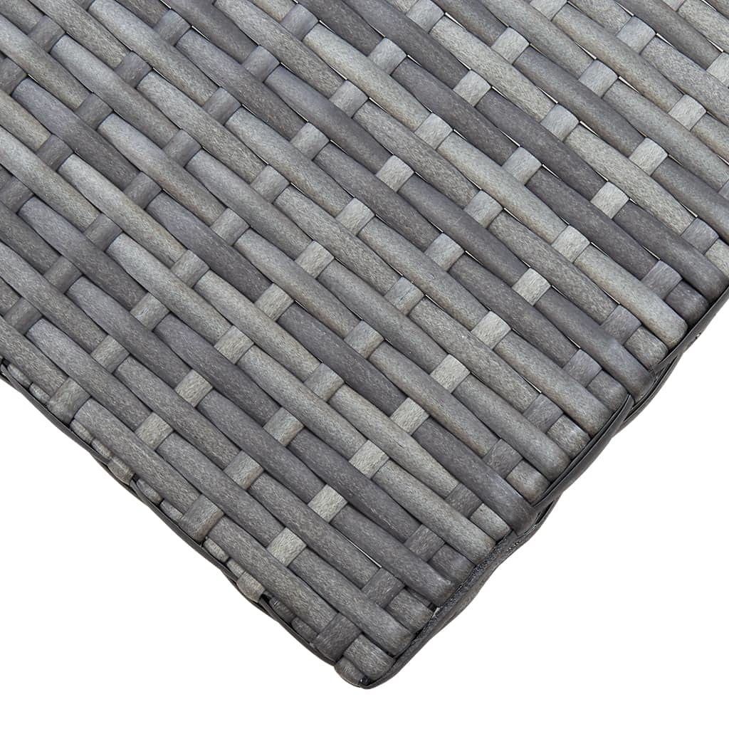 Leepesx Tabouret Pliable Résine tressée Gris Siège de Jardin Tabouret de Terrasse Repose-Pied de Patio Meuble de Balcon Extérieur