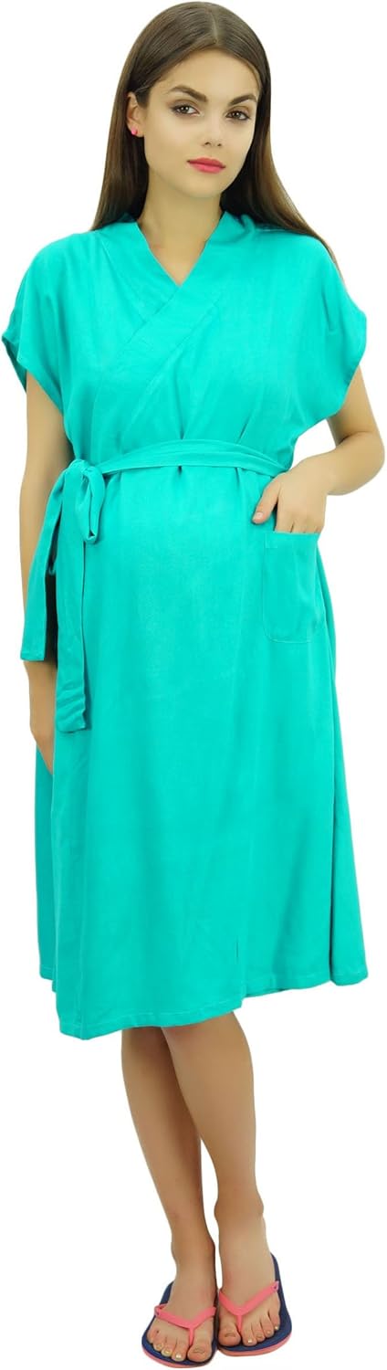 Bimba Maternity Robe Nursing Coverup with Side Shoulder Buttons