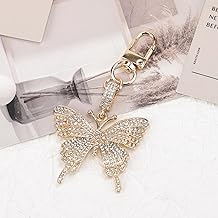 Butterfly Keychain Crystal Rhinestone Sparkling Keychain Charms, Purse Charms for Handbags Car Pendant Keychain