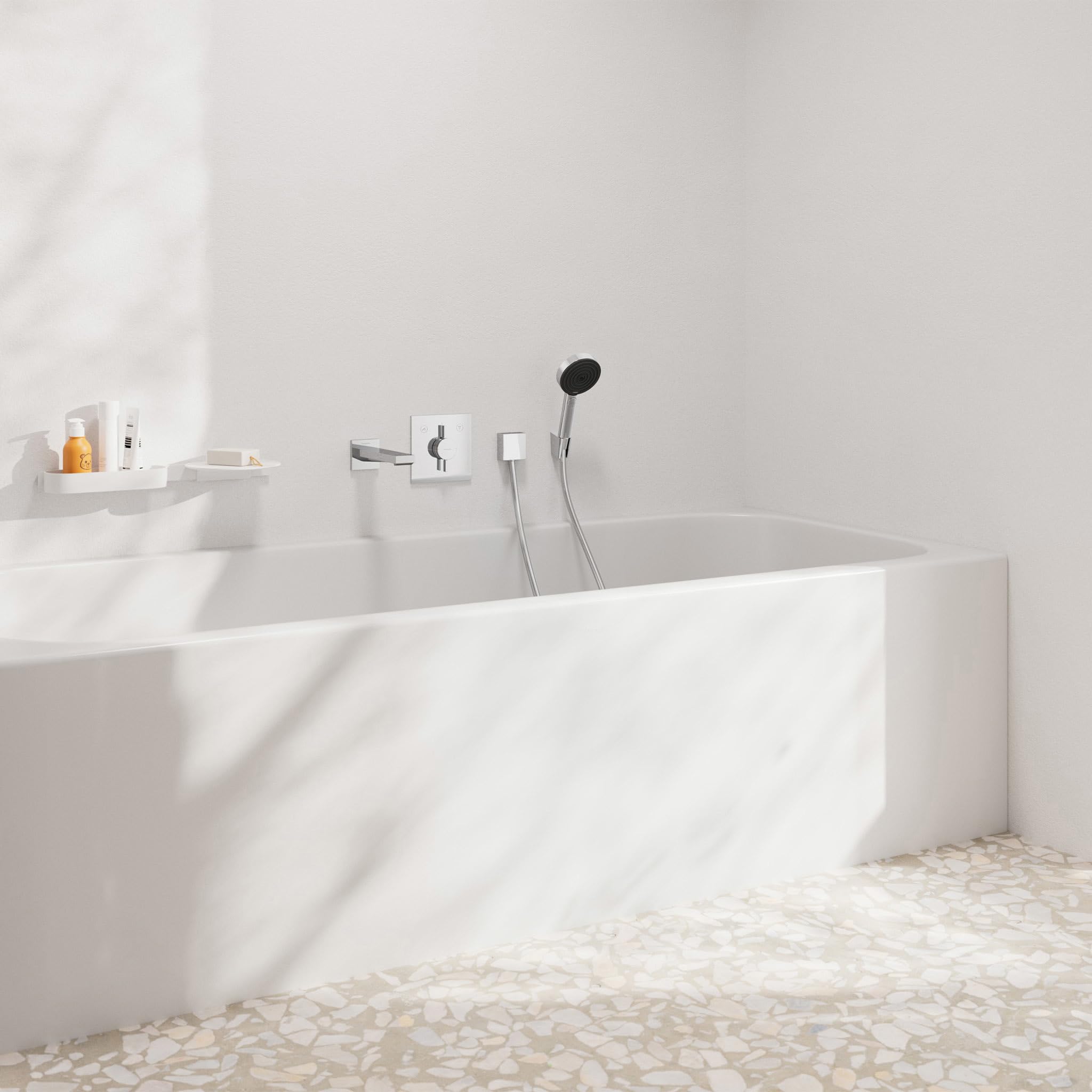 hansgrohe DuoTurn E - Duscharmatur Unterputz für 2 Verbraucher, Mischbatterie Dusche eckig, Einhebelmischer für iBox universal 2, Chrom