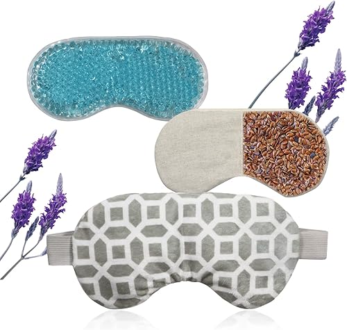 Miniatura 3 de ZNÖCUETÖD Paquete de máscara facial refrescante de hielo para cara hinchada y máscara de ojos térmica para microondas para ojos secos, ojos