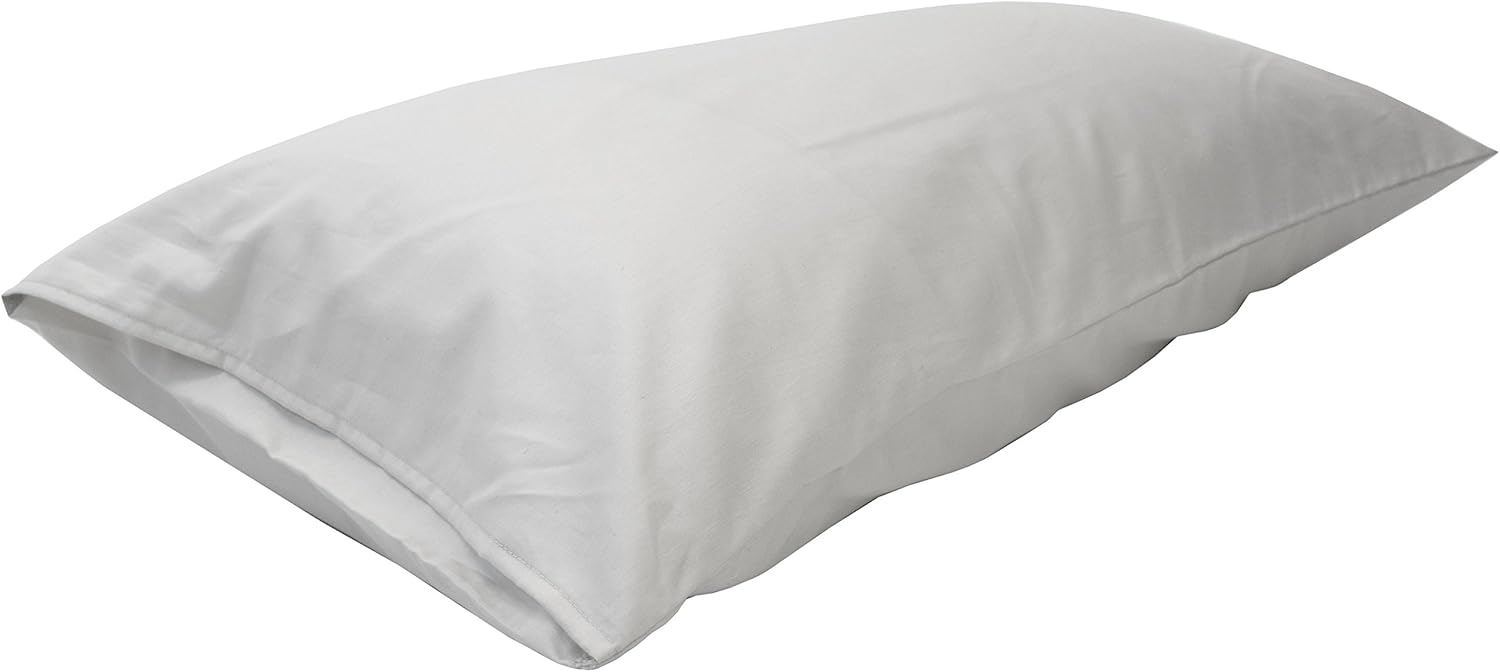 King Pillowcase (20x36) Enclosed Sleeve Style Made in USA Organic Sateen White