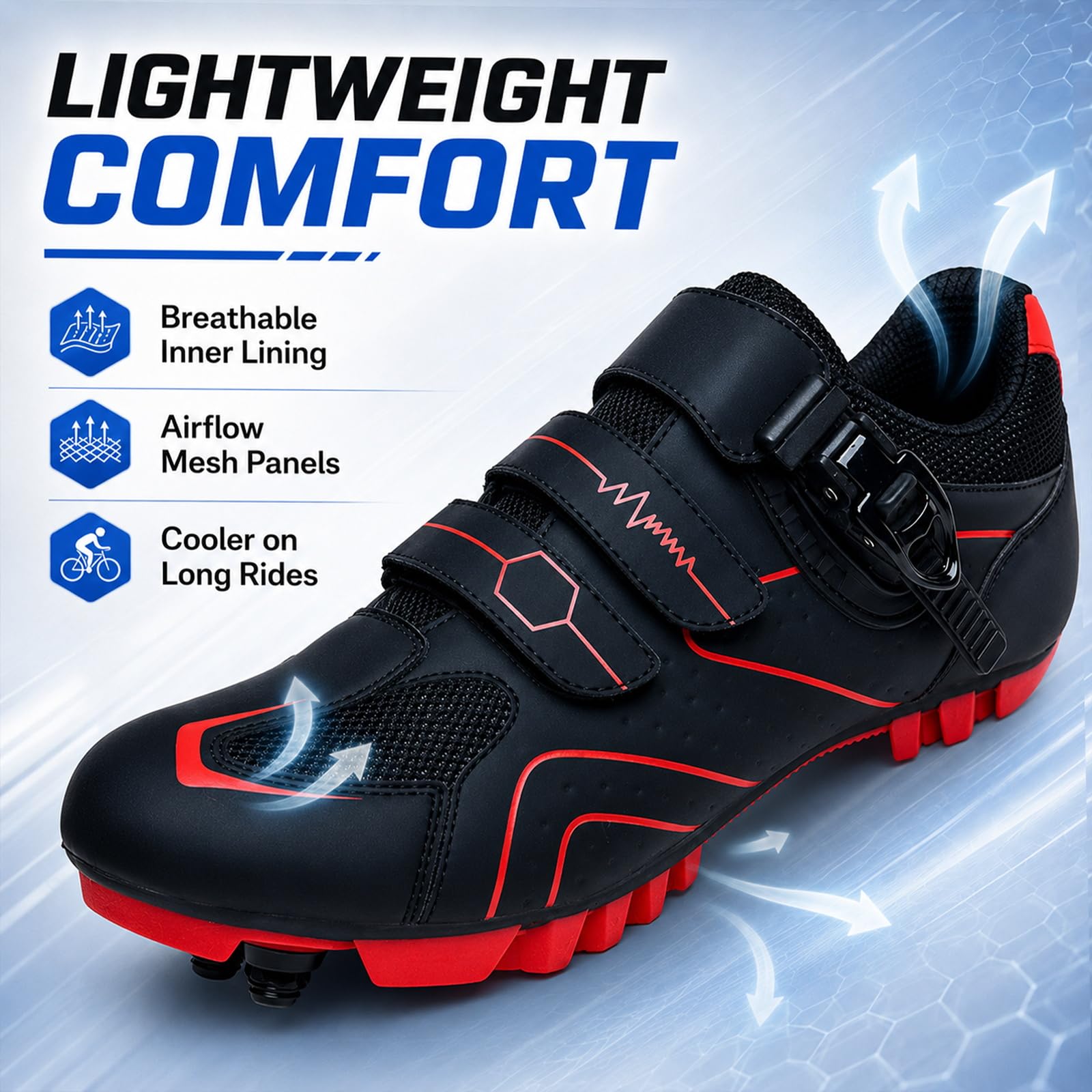 Scarpe MTB Uomo Donna, Professionali Scarpe da Mountain Ciclismo