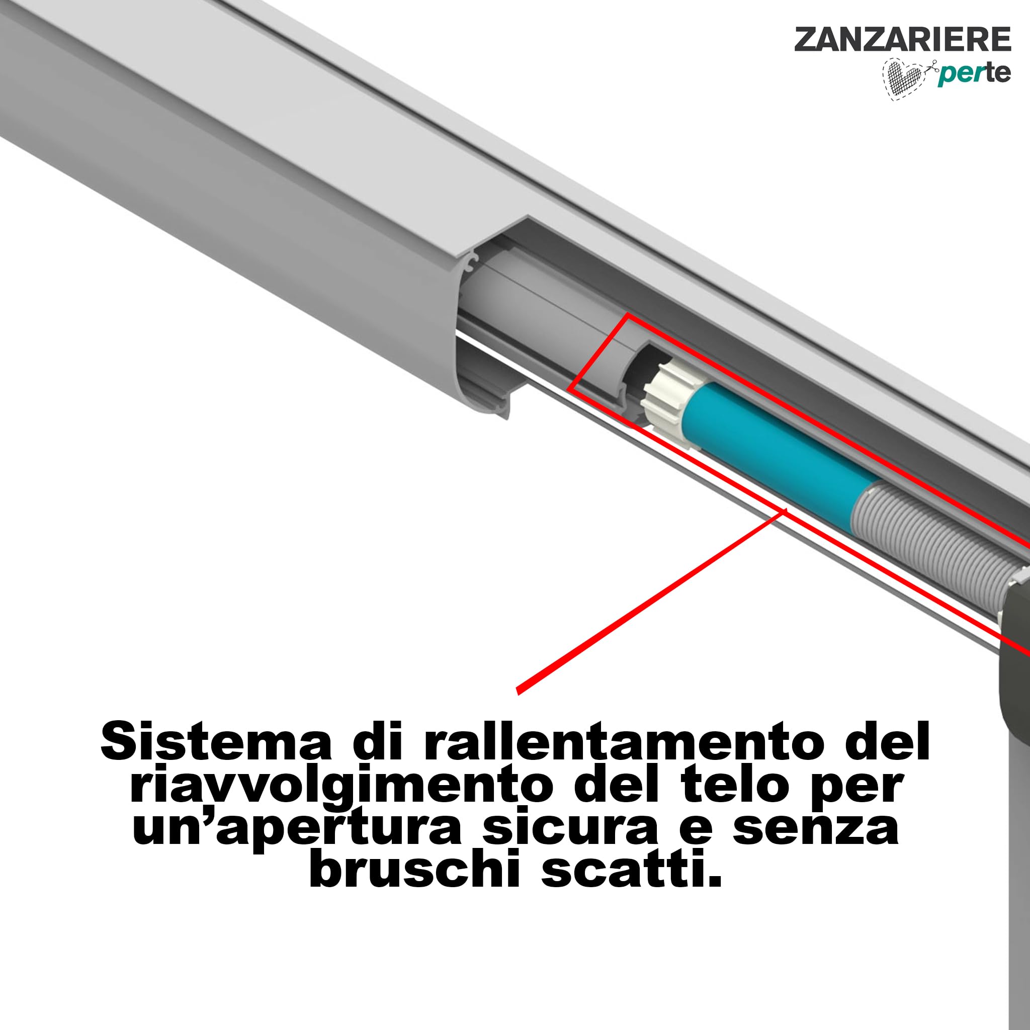 Zanzariera a Rullo "LILIANA" Riducibile per Finestre Con Chiusura Rallentata - Bianca RAL9010 con Rete in Fibra di Vetro Grigia - Made in italy (L 120 x H 170cm)