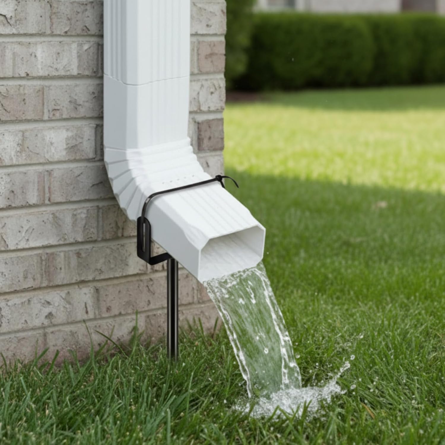 Adjustable Heavy Duty Rainwater Downspout Bracket – 2 Pcs, Rust-Proof Gutter Pipe Support Strap, Fits 2.5–5.1" Pipes, Easy Installation for Outdoor & Residential Use