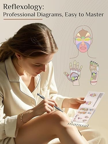 Miniatura 4 de Rena Chris Acupuncture Pen, Manual Reflexology Tools for Muscle Tension and Pain Relief, Acupressure Pen and Stainless Steel Gua Sha Set with