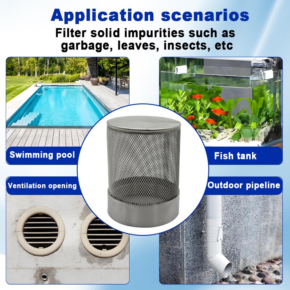 Cabezal de filtro de acero inoxidable SUS304 de 2 pulgadas con diámetro de rosca interna de 58 mm conectado al filtro de tubería de agua DN50 de 2 pulgadas utilizado para eliminar desechos y