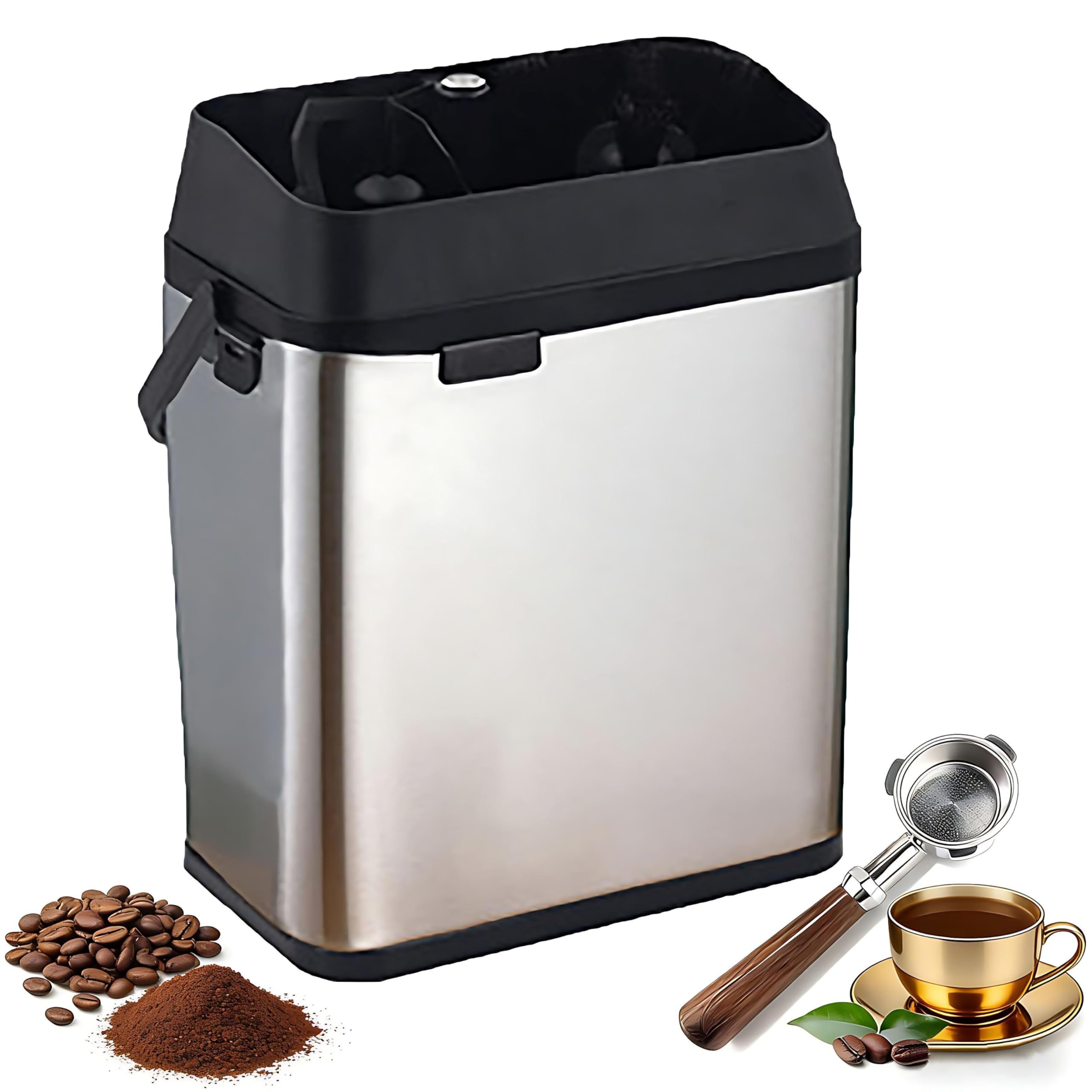 Limpiador de Portafiltros EléCtrico para Café, MáQuina De Limpieza AutomáTica de Mango de 58 Mm, Incluye 2 Raspadores y 1 Cabezal de Cepillo para El Hogar, CafeteríA, Restaurante Silver
