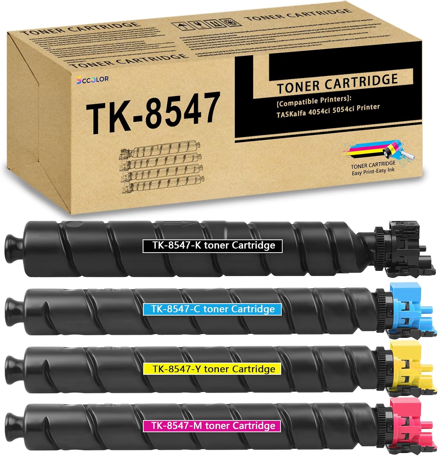 High Yield TK-8547 TK8547 Toner Cartridge Compatible with Kycoera TK-8547K TK-8547C TK-8547M TK-8547Y Replacement for Kycoera TASKalfa 4054ci 5054ci Printer