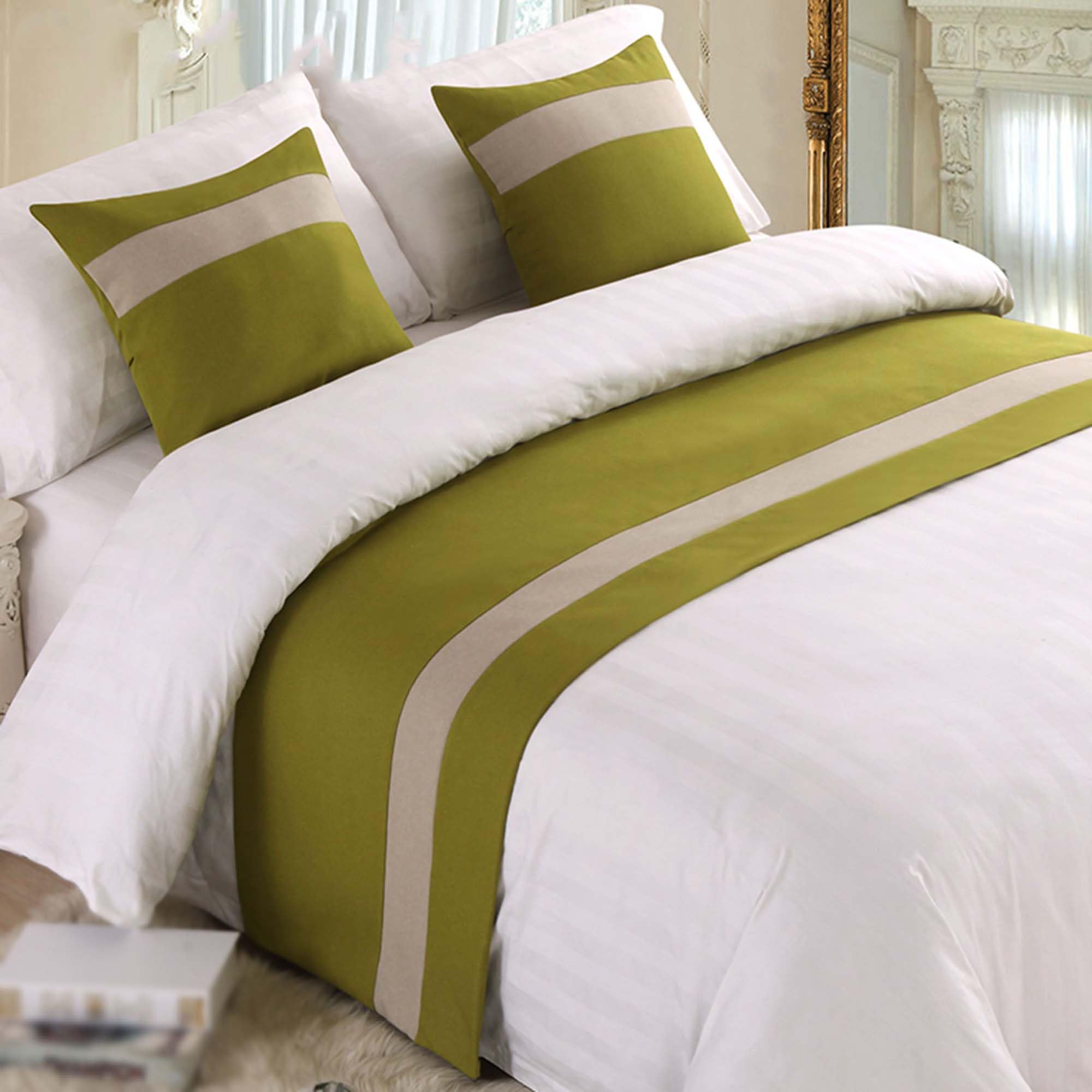 CLMETHE Modern Bed Runner King Size Geometric Soft Durable No Fading Bedspread Hotel Home Bedding Decor,B-50 * 210CM(1.5m bed)