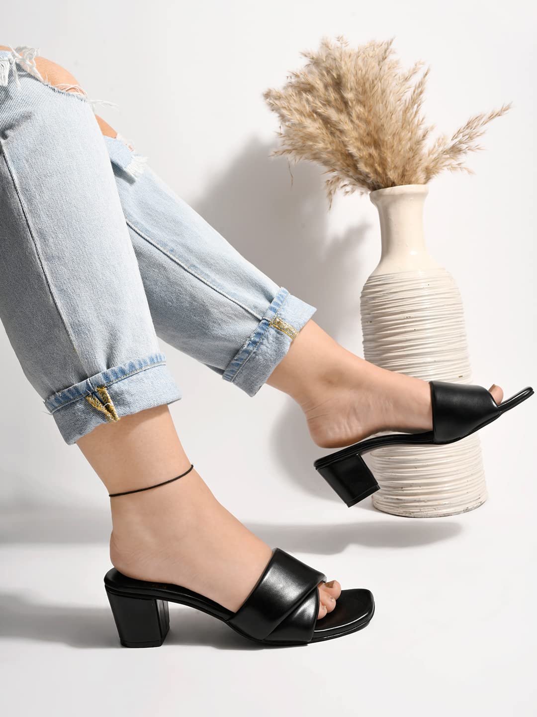 Shoetopia Eleganti tacchi a blocchi per donne e ragazze