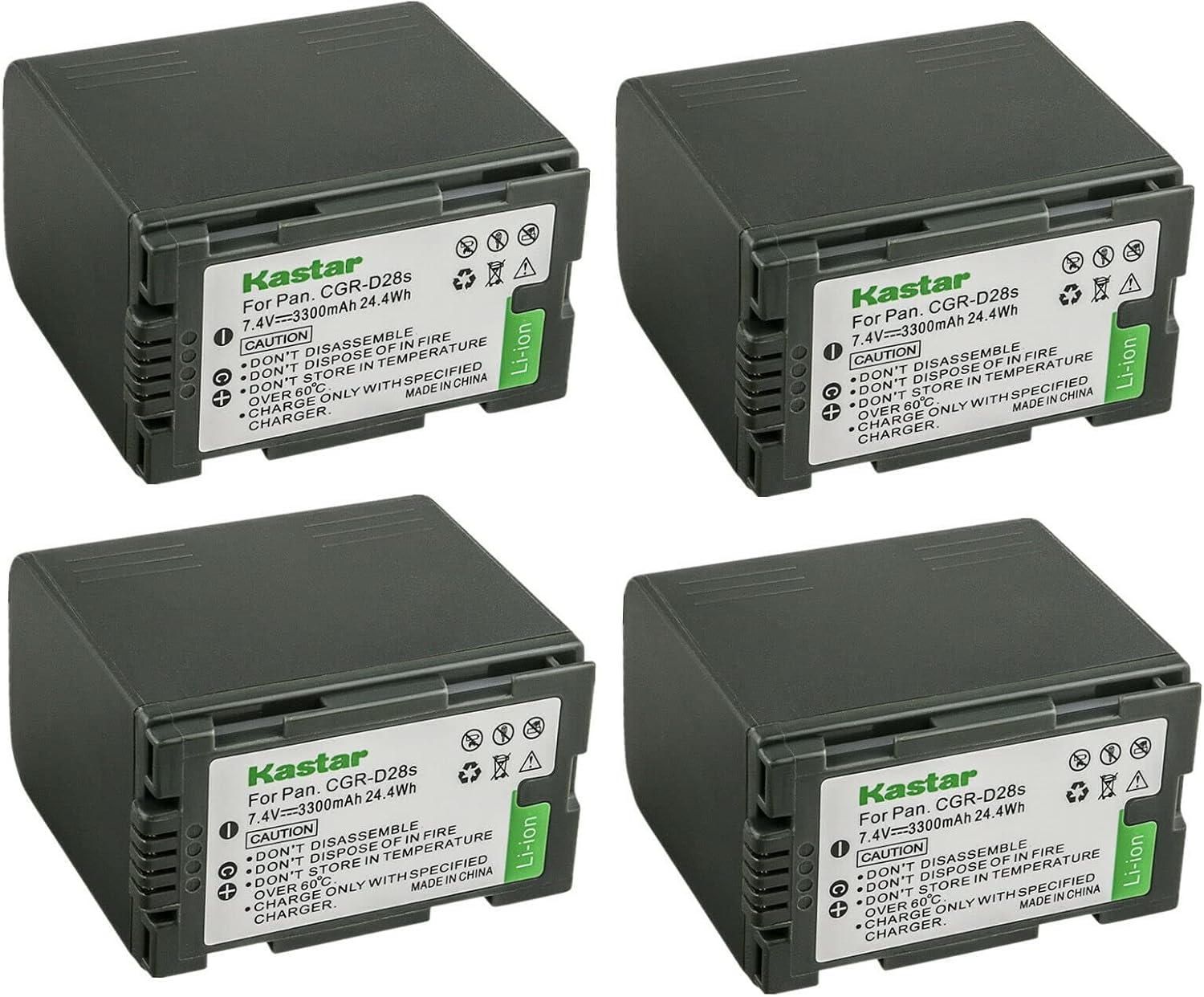 Kastar 3-Pack CGR-D28 Battery Replacement for Panasonic AG-DVX100B, AG-DVX100BE, AG-DVX102, AG-DVX102A, AG-DVX102B, AG-DVX1000, AG-EZ50U, AG-HVX200, NV-C1, NV-C2, NV-C3, NV-C5, NV-C7, NV-D89 Camera